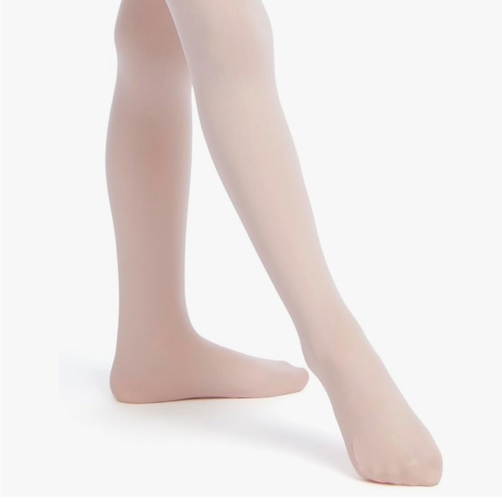 Danskin Girls Student Footed Tight, cream color, Size 4-6X